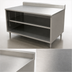 Thumbnail image #4 for BK Resources Stainless Steel Chef Table with 5-Inch Riser, Open Front Cabinet Base, 30