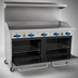 Thumbnail image #4 for Comstock-Castle 60-Inch Commercial Gas Range with 3/4-Inch Griddle, 2 Standard Ovens and Back Riser High Shelf