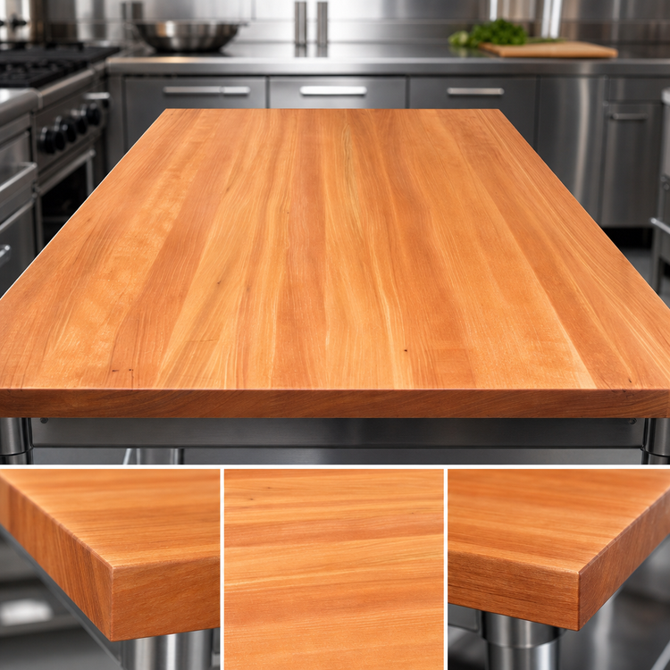 Product image #4 for Boos Block American Cherry Edge Grain Kitchen Countertop, 48"W x 42"D x 2-1/4" Thick, Varnique Finish