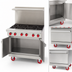 Thumbnail image #4 for American Range Green Flame 36-Inch Commercial Gas Range with 6 Open Burners and Storage Cabinet Base