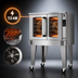 Thumbnail image #4 for Southbend Platinum Single-Deck Standard-Depth Electric Convection Oven, 7.5 kW, Touchscreen, Dependent Doors, Ventless