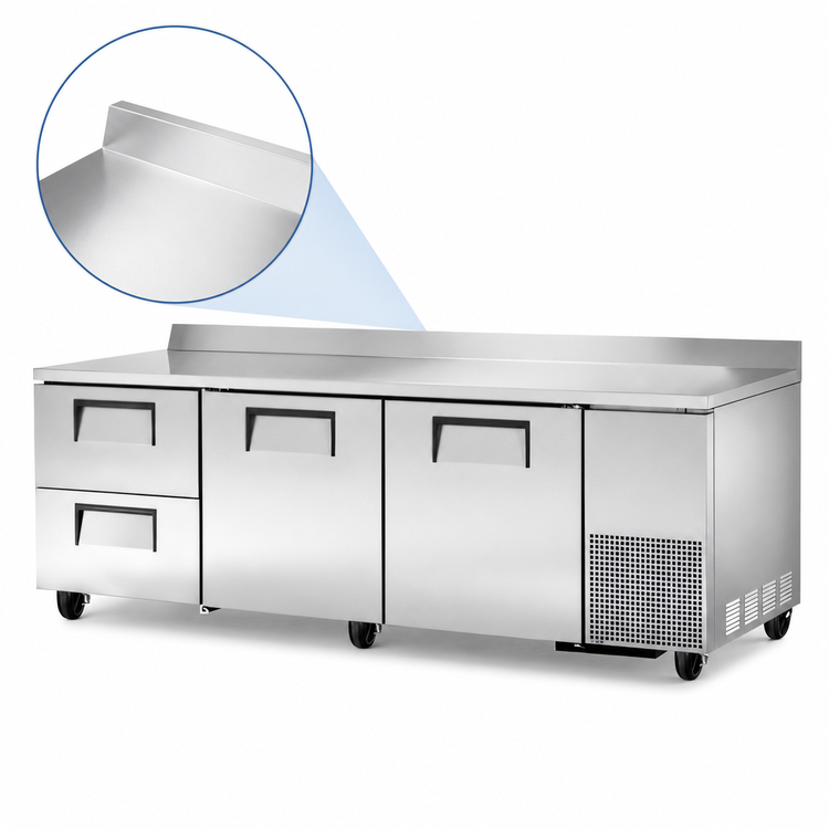 Product image #4 for True Three-Section Deep Work Top Refrigerator with 2 Doors and 2 Drawers
