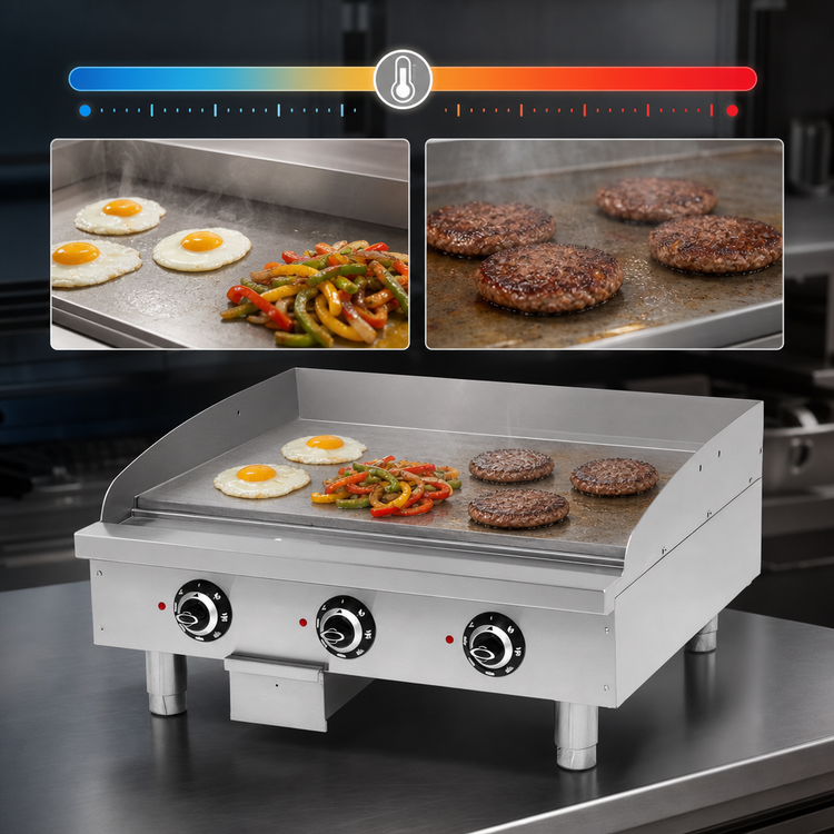 Product image #4 for BakeMax 36-Inch Electric Thermostatic Griddle with 3/4-Inch Polished Steel Plate