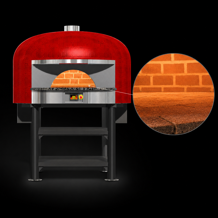 Product image #4 for Marra Forni Neapolitan NP140G Gas-Fired Round Brick Pizza Oven with Programmable Touchscreen Controls