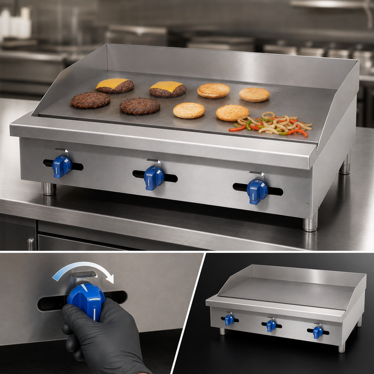 Product image #4 for Comstock-Castle Castle Series 48-Inch Countertop Gas Griddle with Manual Controls