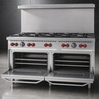 Thumbnail image #4 for Vulcan Quick Ship SX60-10BP-QS-PLATINUM 60-Inch LP Commercial Gas Range with 10 Open Burners and 2 Standard Ovens
