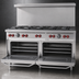 Thumbnail image #4 for Vulcan SX Series 60-Inch Commercial Gas Range with 10 Open Burners and 2 Standard Ovens
