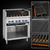Thumbnail image #4 for Imperial Steakhouse 48-Inch Floor Model Gas Charbroiler with Cast-Iron Radiants and Open Cabinet Base
