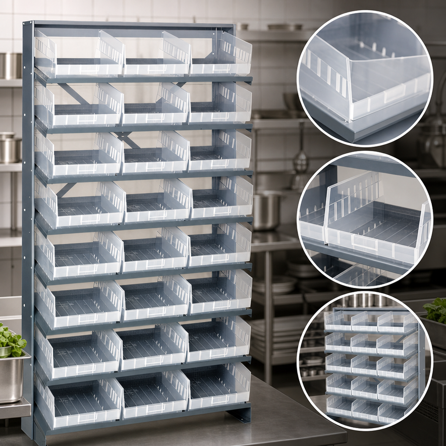 Includes Clear Bins