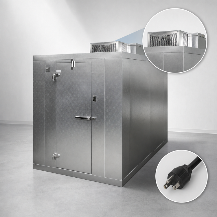 Product image #4 for Master-Bilt QS Series Quick Ship Indoor Floorless 8' x 8' x 7'4" Walk-In Cooler with Self-Contained R290 Capsule Pak Refrigeration