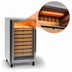Thumbnail image #4 for Nemco 6410 Mobile Heated Pizza Holding Cabinet with Tempered Glass Door and 8 Adjustable Racks