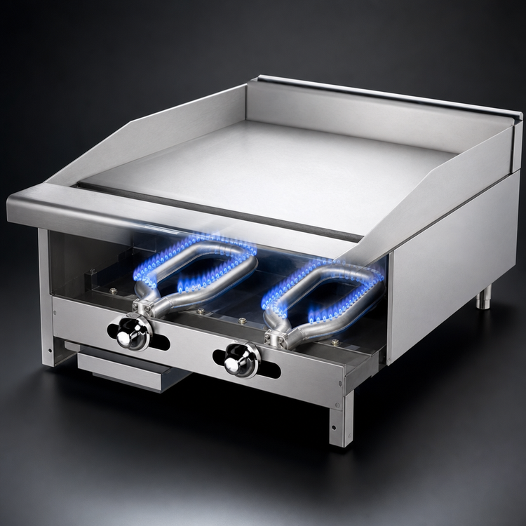 Product image #4 for Turbo Air Radiance 24-Inch Countertop Thermostat Gas Griddle, Natural Gas/Propane Convertible