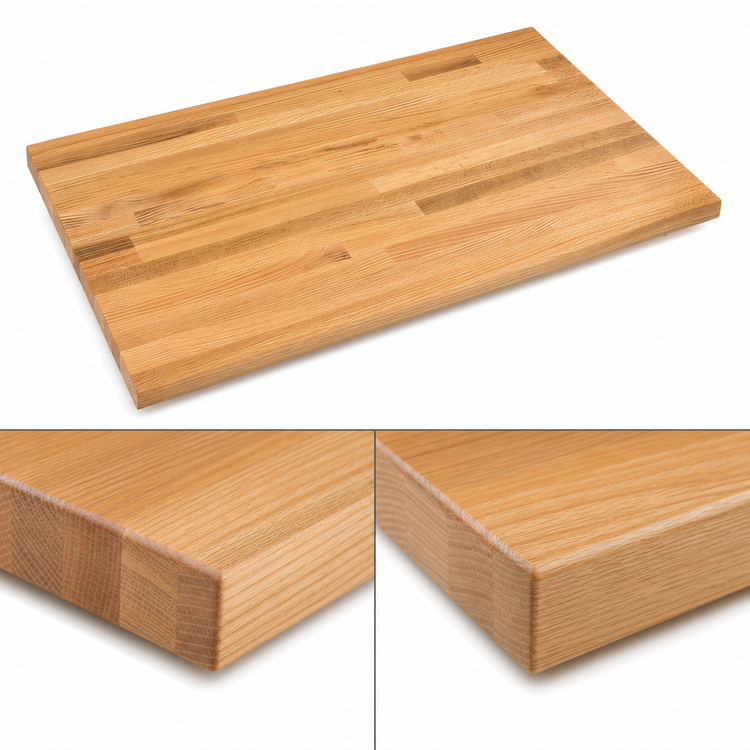 Product image #4 for John Boos Appalachian Blended Rail Edge Grain Oak Island Countertop, 96 x 38 x 1-1/2-Inch, Penetrating Oil Finish