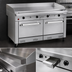 Thumbnail image #4 for Southbend Platinum Heavy Duty 48-Inch Gas Sectional Range with Full-Width Thermostatic Griddle and Dual Cabinet Base