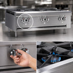 Thumbnail image #4 for Southbend (Middleby) HDO-48 48-Inch Gas Countertop Hot Plate with 8 Open Burners, Manual Controls and Stainless Steel Front & Sides