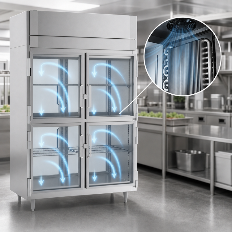 Product image #5 for Victory UltraSpec Pass-Thru Glass Half-Door Two-Section Freezer, 48.33 Cu. Ft., Stainless Steel