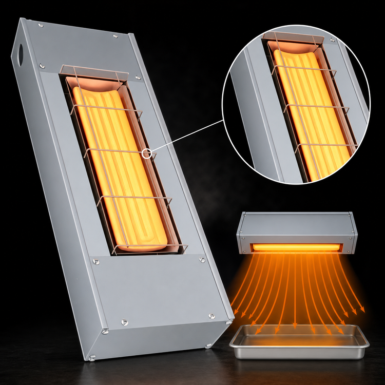 Product image #4 for Hatco Ultra-Glo UGAH-36 36-Inch High Watt Unlighted Ceramic Infrared Strip Heater