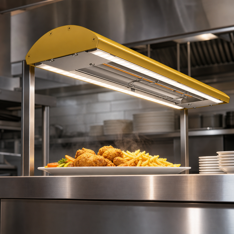 Product image #4 for Hatco Glo-Ray Curved Lighted Infrared Strip Heater, 36 Inch Wide, 584 Watt, Aluminum Finish