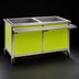 Thumbnail image #4 for Director's Choice Mobile Electric Hot Food Table, Open Well, with (2) 12