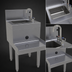 Thumbnail image #4 for Glastender Freestanding Underbar Blender Station with Dump Sink and Blender Recessed Step, Right-Side Faucet, 18 x 24 Inches