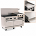 Thumbnail image #5 for Vulcan Endurance 60-Inch Gas Restaurant Range with 6 Open Burners, 24-Inch Griddle-Broiler, Standard Oven and Convection Oven