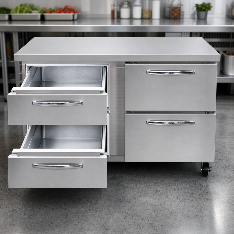 Product image #4 for Continental Refrigerator SWF60N-D 60" Two-Section Work Top Freezer with Drawers