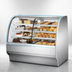 Thumbnail image #4 for True 59-1/4 Inch Dual Zone Curved Glass Full Service Merchandiser with Self-Contained R290 Refrigeration, Stainless Exterior, White Interior