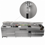 Thumbnail image #4 for Krowne AL24-AL122-R 122-Inch Stainless Steel Refrigerated Underbar Workstation with Sink, Ice Bin, Trash Station and Tool Caddy