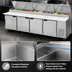 Thumbnail image #4 for Beverage-Air DP119HC Four-Door Deli/Pizza Prep Table, 119-Inch, 42.2 Cu. Ft., Side-Mounted Self-Contained Refrigeration