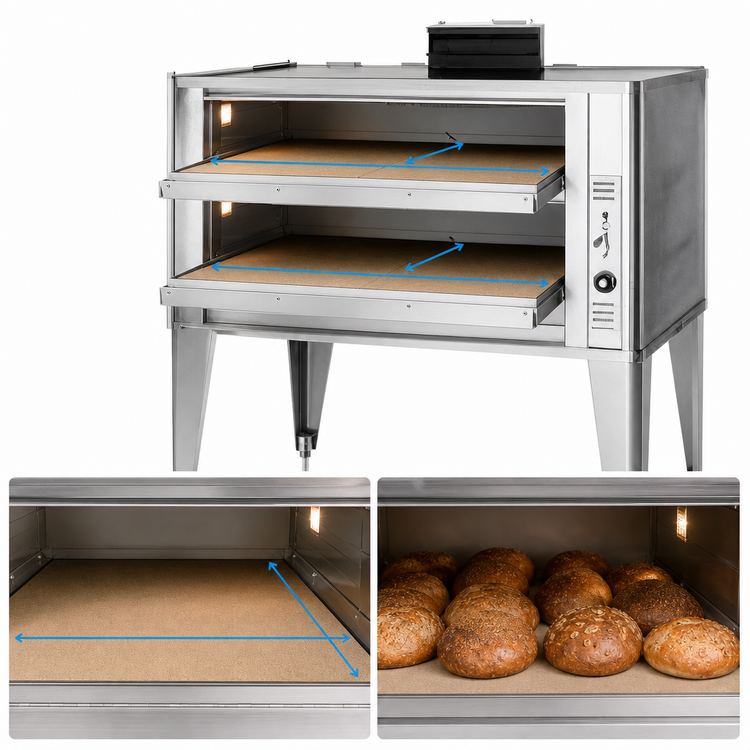Product image #4 for Blodgett 981 DOUBLE Double-Section Gas Deck Oven with 42 x 32 Inch Deck Interior