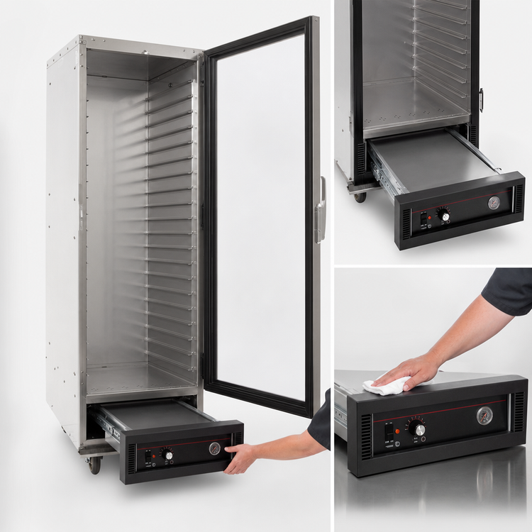 Product image #4 for Cres Cor Non-Insulated Mobile Heated Holding Cabinet with 9 Universal Slides and Bottom-Mount Heater