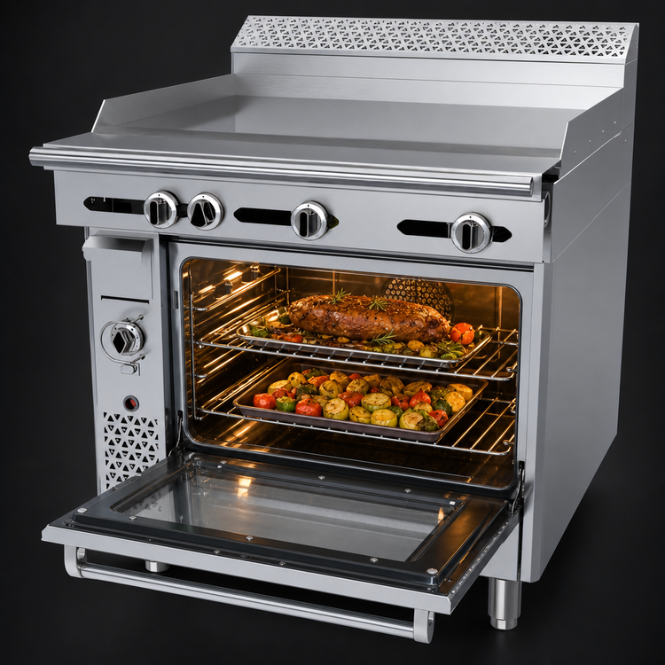 Product image #4 for Garland Cuisine C36-1-1C 36-Inch Heavy Duty Gas Griddle Top Range with Convection Oven