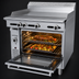 Thumbnail image #4 for Garland Cuisine C36-1-1C 36-Inch Heavy Duty Gas Griddle Top Range with Convection Oven