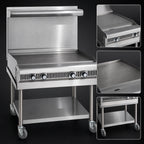 Thumbnail image #4 for Imperial (Middleby) Spec Series IHR-G12-M 12-Inch Gas Add-A-Unit Griddle, Manual Controls, 1-Inch Plate, Stainless Steel Front & Sides