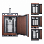 Thumbnail image #5 for Summit Commercial SBC682PNR Panel-Ready Indoor/Outdoor Beer Kegerator, 5.6 Cu. Ft., Single Tap, Built-In/Freestanding