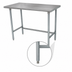 Thumbnail image #4 for Advance Tabco 108 Inch x 36 Inch 16-Gauge 304 Stainless Steel Open Base Work Table with Galvanized Legs