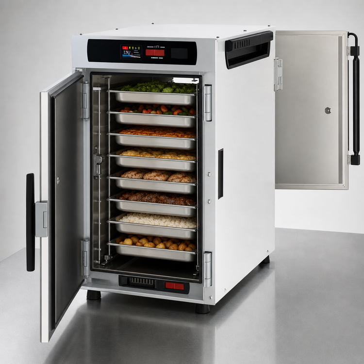 Product image #5 for Metro HotBlox™ Narrow 8-Pan Pass-Thru Insulated Holding Cabinet, Digital Touchscreen, Solid Doors, Countertop/Stacking, 120V