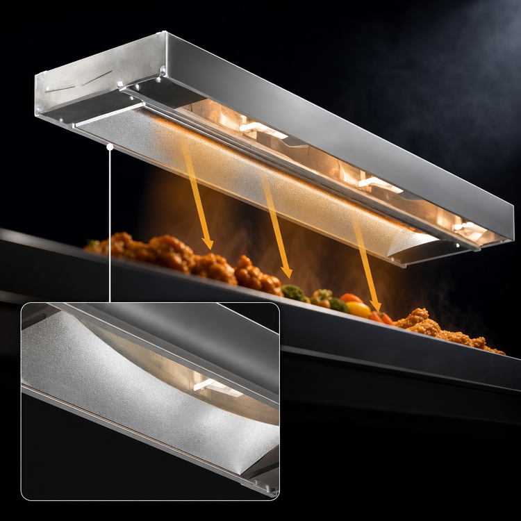 Product image #4 for Eagle RedHots 96-Inch Single Lighted Strip Heat Lamp with Remote, 208V