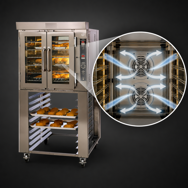 Product image #4 for Jet-Air JA6 Single-Deck Full-Size Electric Convection Oven with Steam Injection, 6 Pan Capacity