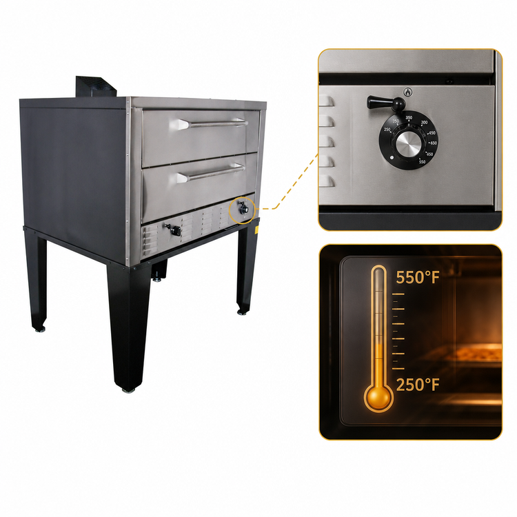 Product image #5 for Peerless CW61B Gas Deck Bake & Roast Oven, 2-Section, 50-Inch Wide