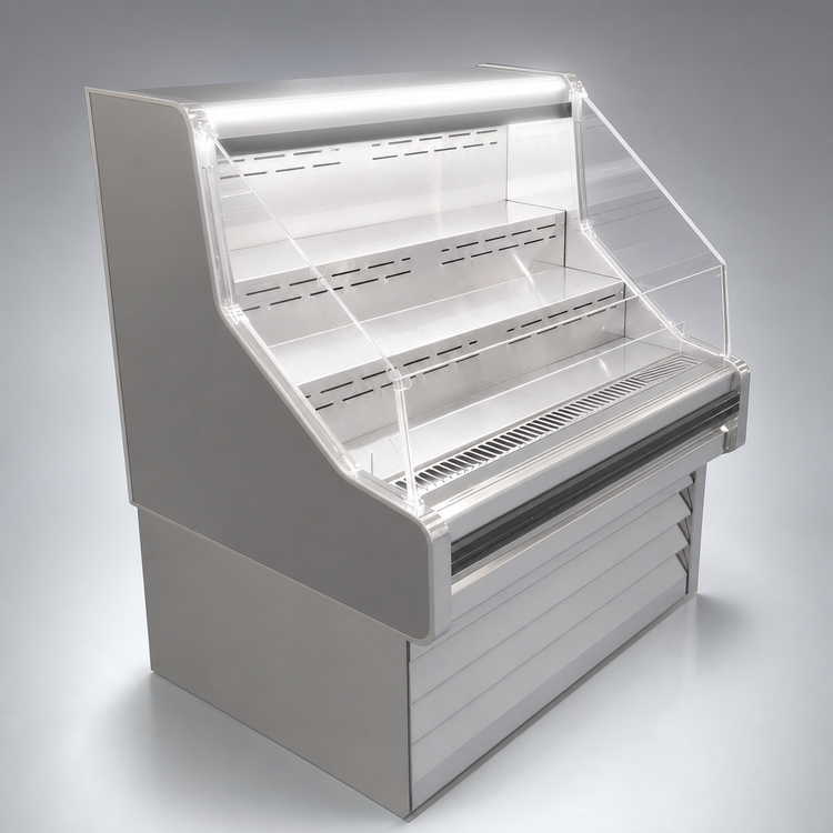 Product image #4 for Howard-McCray 35E Series 51-Inch Straight Self-Contained Impulse Open Merchandiser with LED Top, White