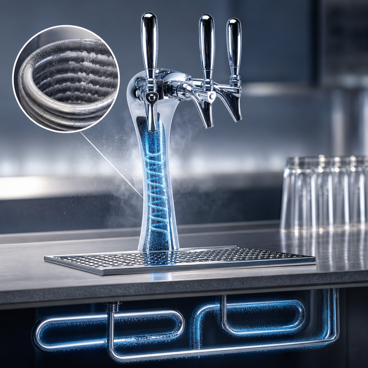Product image #4 for Anaconda 3-Faucet Glycol-Cooled Countertop Beer Draft Tower, Chrome Finish