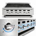 Thumbnail image #4 for Vulcan Achiever VACB72 72-1/2-Inch Heavy-Duty Countertop Gas Charbroiler with 13 Cast Iron Burners