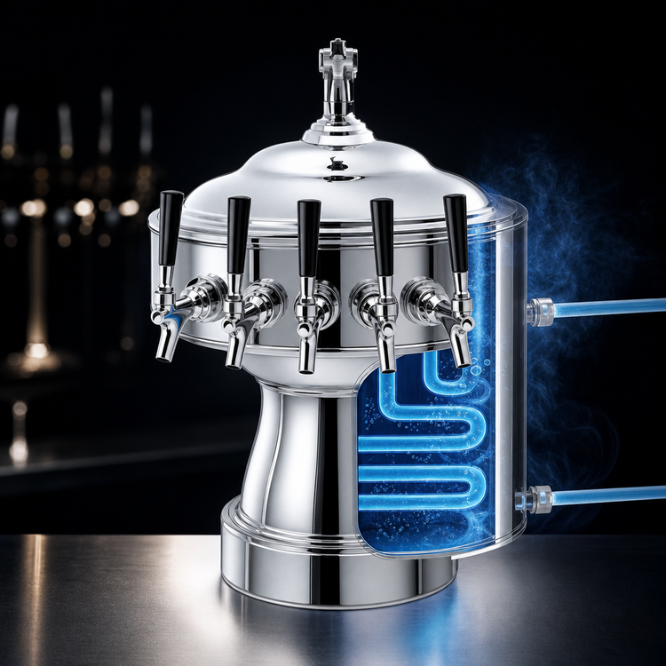 Product image #4 for Perlick Gambrinus Countertop Glycol-Cooled 6-Faucet Draft Beer Tower