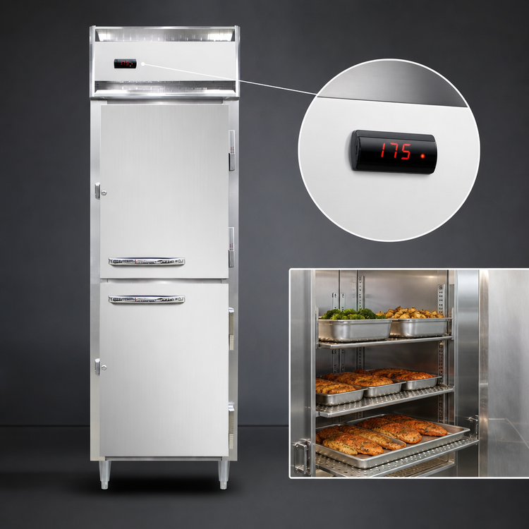 Product image #4 for Designer Line DL1W-HD 1-Section Reach-In Heated Holding Cabinet with Half Doors