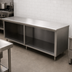 Thumbnail image #4 for Advance Tabco Special Value Economy 108 Inch x 24 Inch Flat Top Open Base Stainless Steel Work Table