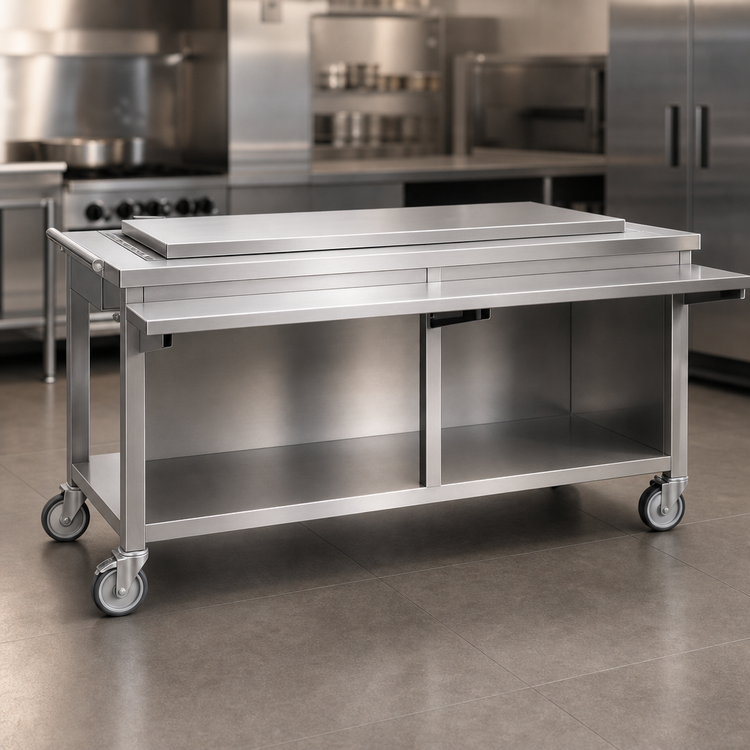 Product image #4 for Director's Choice DCS6-FTU 96" Mobile Self-Contained Frost Top Unit with Open Base