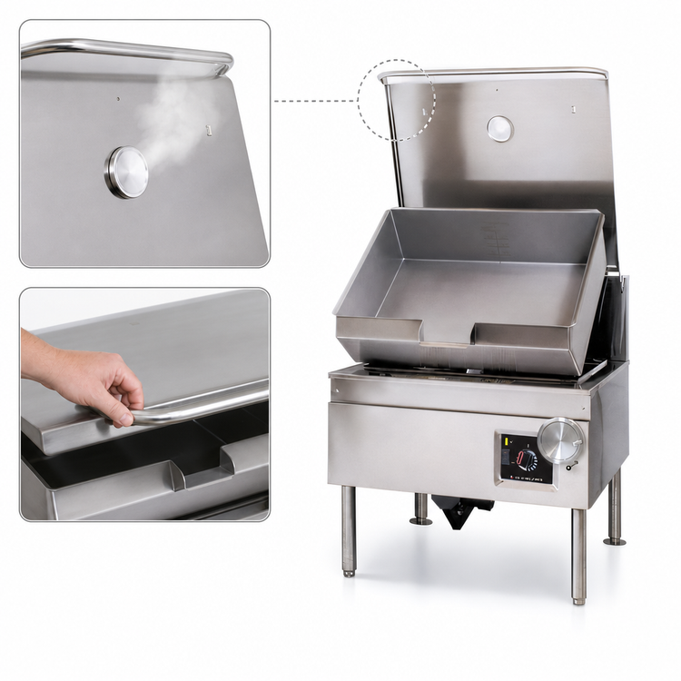 Product image #4 for Cleveland Range DuraPan 30-Gallon Natural Gas Tilting Skillet with Modular Open Base