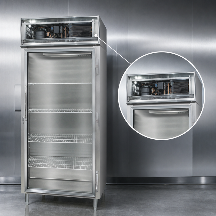 Product image #4 for Continental Refrigerator D1FXNSAGD Designer Line One-Section Extra-Wide Display Reach-In Freezer with Hinged Glass Door