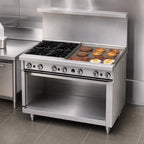 Thumbnail image #4 for Imperial (Middleby) Pro Series IR-2-G24-XB 36-Inch Gas Restaurant Range with 2 Open Burners, 24-Inch Griddle, Open Cabinet Base